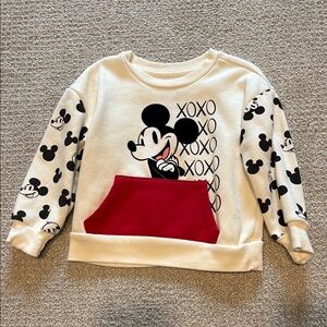 Mickey Mouse Kids Sweatshirt - Cream and Red
